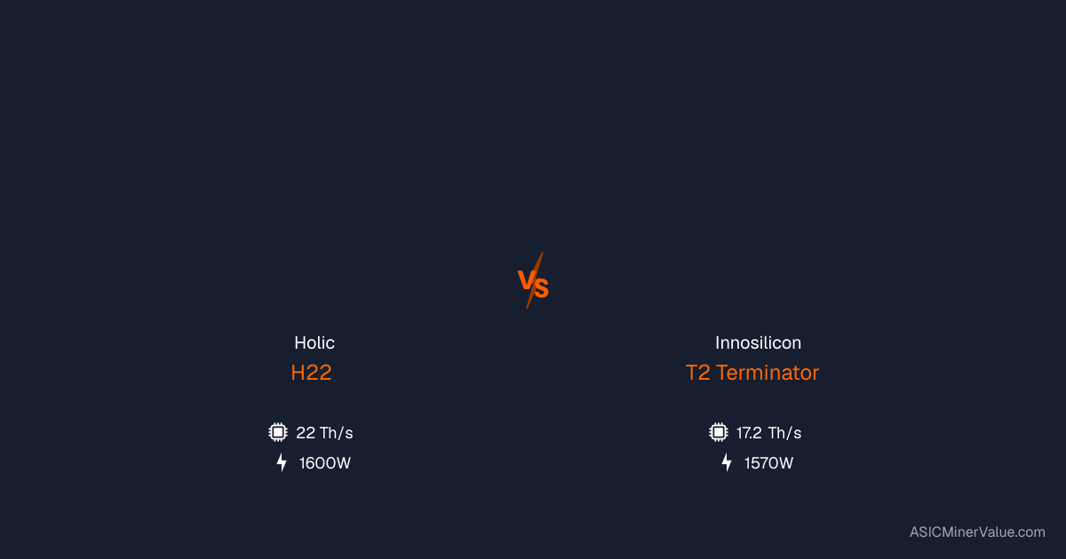 Holic H22 vs Innosilicon T2 Terminator - Confronto tra miner
